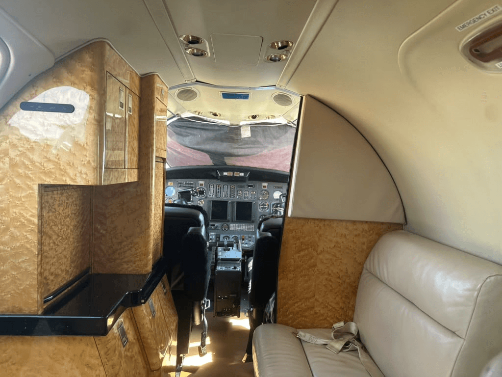 Runway 360 charter jet on runway